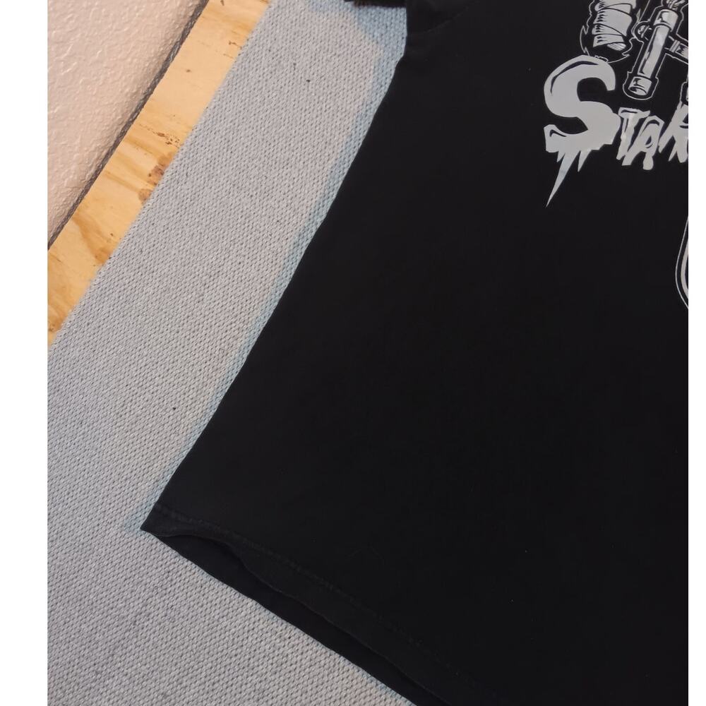 Famous Stars & Straps Tee L Black Bring The Pain Front Back - Picture 4 of 16